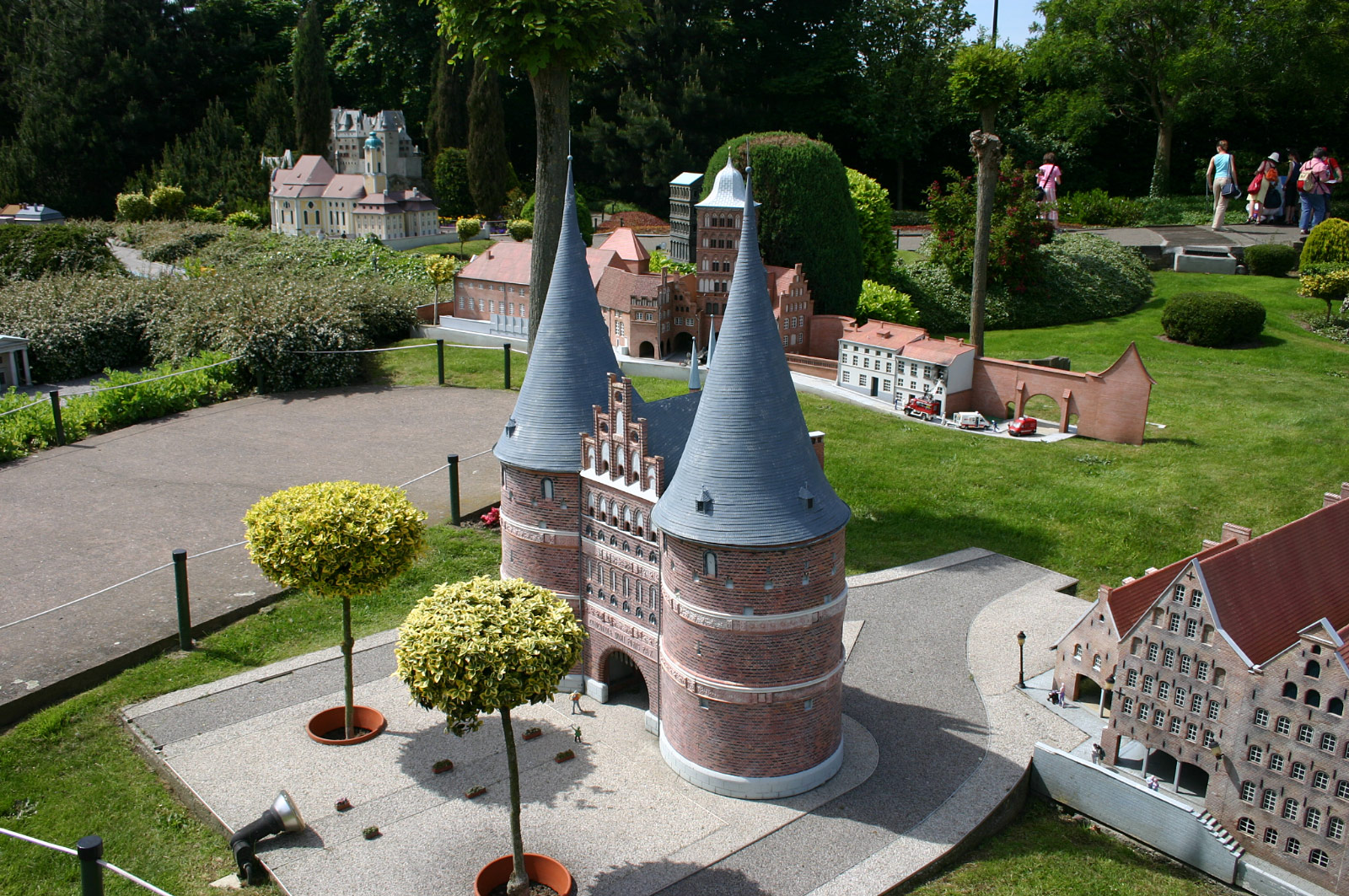Holstentor, Burgtor and Salzspeicher, Lübeck (Mini-Europe park, Brussels)